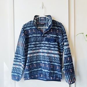 Patagonia Women’s Lightweight Synchilla Snap-T XS Blue Pattern